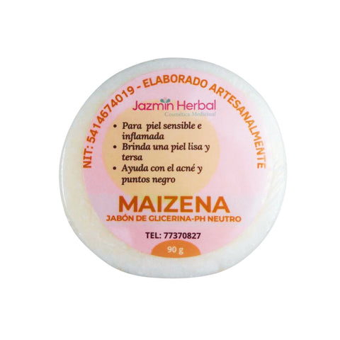 Jabon artesanal de Maizena | Jazmin Herbal | 85 g